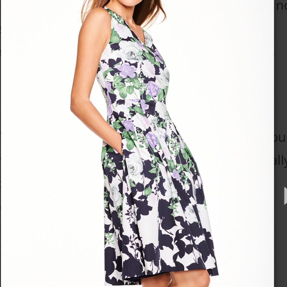 Talbots Oprah Magazine Floral Dress with Purple and Green size 6